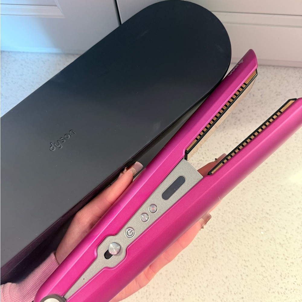 Dyson Pink Hair Straightener with Black Travel Case